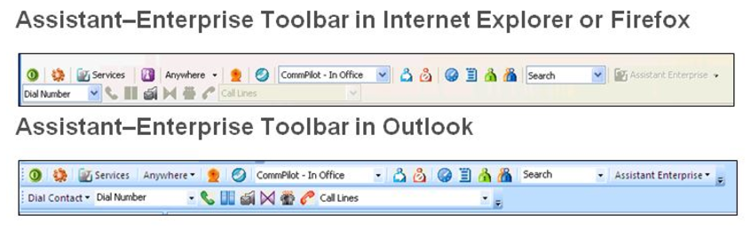 Broadsoft outlook toolbar settings firefox
